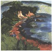 Ernst Ludwig Kirchner Coast of Fehmarn Spain oil painting artist
